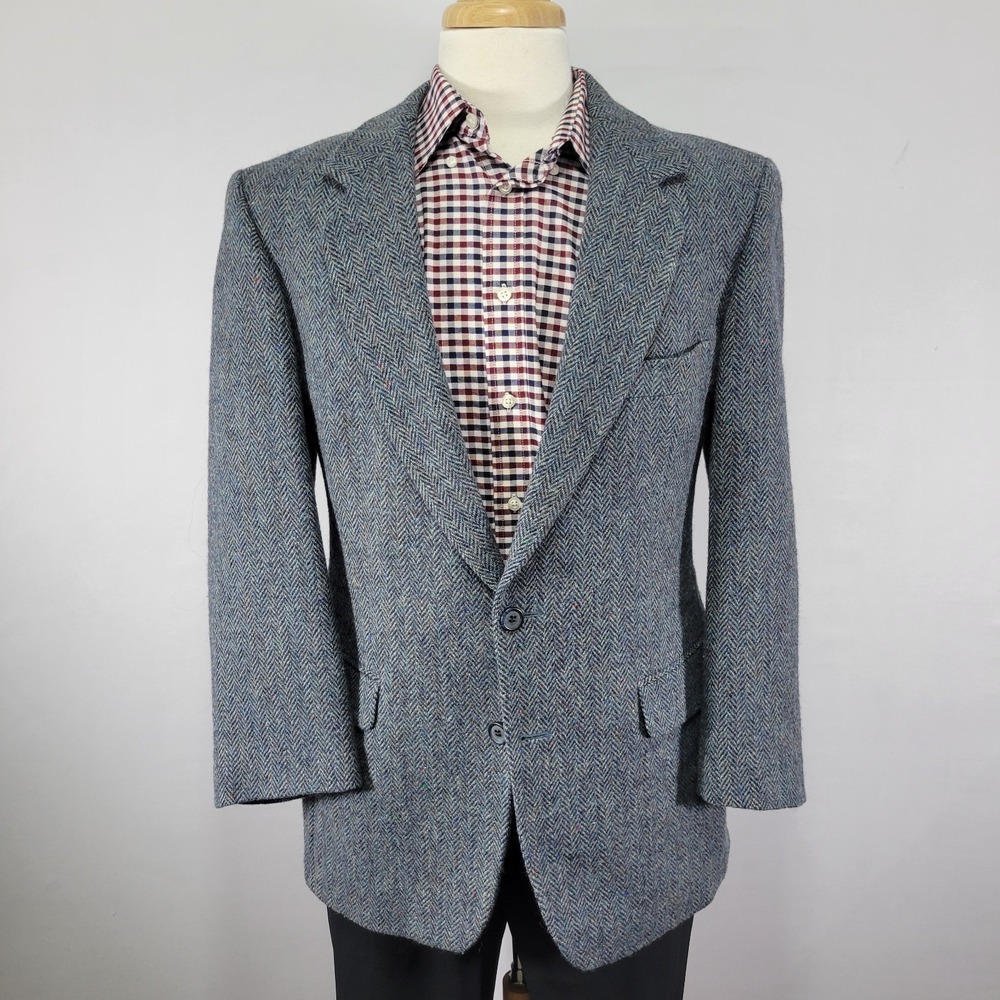 Grafton Mckennas Men's Tweed Sport Coat Blazer Two Button Ireland Wool 40R
